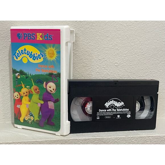 Teletubbies Dance With The Teletubbies VHS '97 Clamshell Case PBS Kids Preschool - Picture 1 of 4